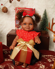 Tanisha - 20" Reborn Baby Dolls Black African American Newborn Girl with Hand-rooted Hair