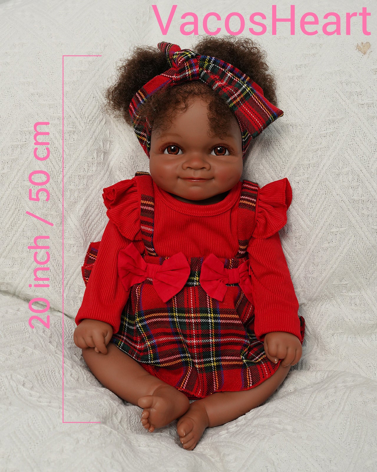 newborn black dress Vacos Reborn Baby Doll Black Girl 20 Inch Realistic Newborn Baby Dolls