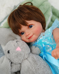 Quinbee - 20" Reborn Baby Dolls Awake Think Hair Newborn Girl - Vacos Designed