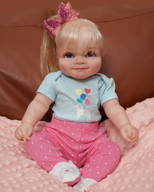 Helen - 20" Reborn Baby Doll, Soft Cloth Body Handmade 3D Skin With Visible Veins Collectible Art Doll