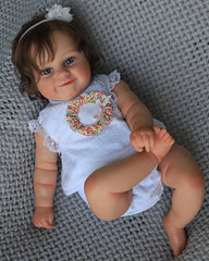 Leila - 20" Reborn Baby Dolls Realistic Soft Silicone Vinyl Newborn Girl with Innocent Face