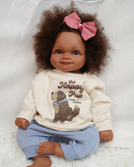 Zoe - 20" Reborn Baby Dolls Black African American Newborn Girl with Cute Dimple - Vacos Designed