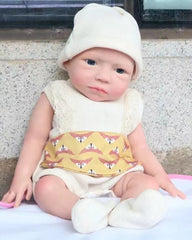Elaine- 18" Full Silicone Reborn Baby Dolls Extremely Flexible Newborn Girl with Soft Touch