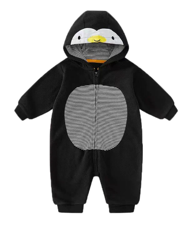 Black Penguin Long Sleeve Jacket for 20“- 24“ Reborn Born Baby