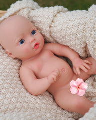 Rose - 13" Full Silicone Reborn Baby Dolls Real Baby Feeling Premature Girl with Flexible Limbs Can Pose What You Want