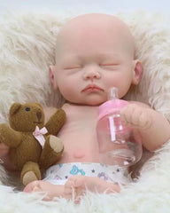 Dylan - 18" Full Silicone Reborn Baby Dolls Sleeping Soft Flexible Newborn Platinum Silicone Boy
