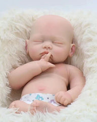 Dylan - 18" Full Silicone Reborn Baby Dolls Sleeping Soft Flexible Newborn Platinum Silicone Boy