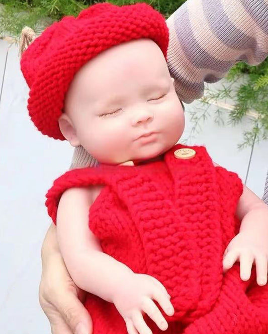 Hedy - 18" Full Silicone Reborn Baby Dolls Sleeping Gentle Newborn Girl with Lifelike Skin Texture