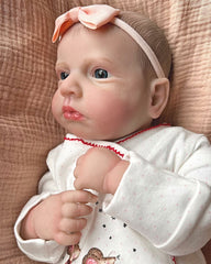 Philippa - 20" Reborn Baby Dolls Bright Big Blue Eyes Newborn Girl With Hand-painted Hair
