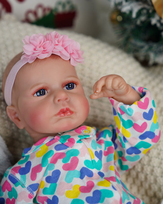 Basia - 20" Reborn Baby Dolls Realistic Newborn Girl with Cute Little Button Nose