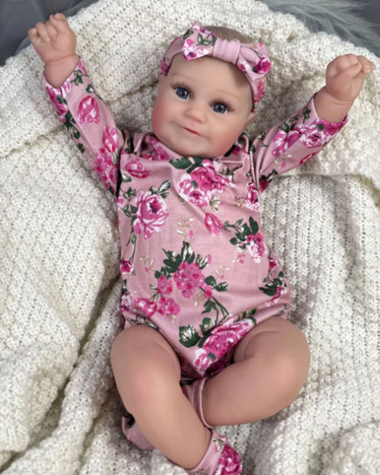 Lucile - 24" Reborn Baby Dolls Handmade Realistic Toddlers Girl with Full Eco friendly Vinyl Limbs