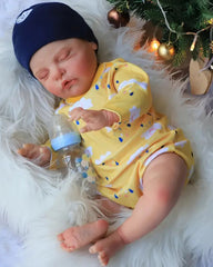 Ruby - Lifelike Reborn Baby Dolls - 22inch Realistic Sleeping Baby Infant Boy Dolls with Soft Cloth Body Vinyl Limbs for Kids Gift Age 3+