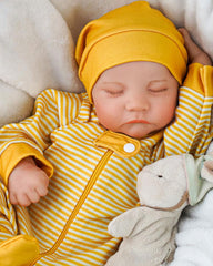 Noah - 17" Reborn Baby Dolls Looks Real Life Soft Silicone Vinyl  Newborn Boy with Sleeping Eyes