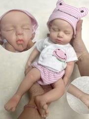 Jessica - 13" Full Silicone Reborn Baby Dolls Hand Painted Cute Newborn Girl with Handmade Soft Touch