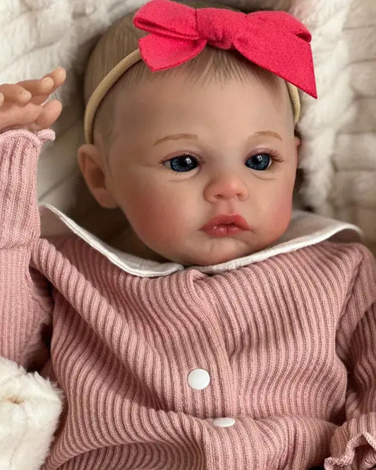 Matilde - 22" Reborn Baby Doll Meadow Newborn Baby Size Real Picture Handmade 3D Skin Painted Hair Visible Veins