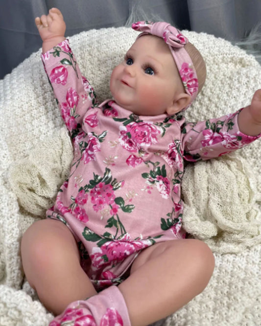 Lucile - 24" Reborn Baby Dolls Handmade Realistic Toddlers Girl with Full Eco friendly Vinyl Limbs