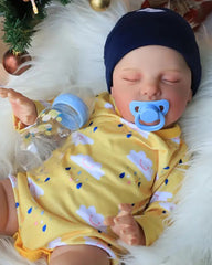 Ruby - Lifelike Reborn Baby Dolls - 22inch Realistic Sleeping Baby Infant Boy Dolls with Soft Cloth Body Vinyl Limbs for Kids Gift Age 3+