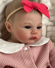 Matilde - 22" Reborn Baby Doll Meadow Newborn Baby Size Real Picture Handmade 3D Skin Painted Hair Visible Veins