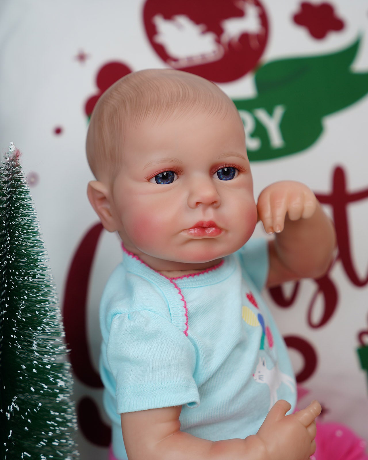 Carlin - 20" Reborn Baby Dolls Newborn Chubby Girl with Soft Cloth Body, Handmade Vinyl&Real Life Features