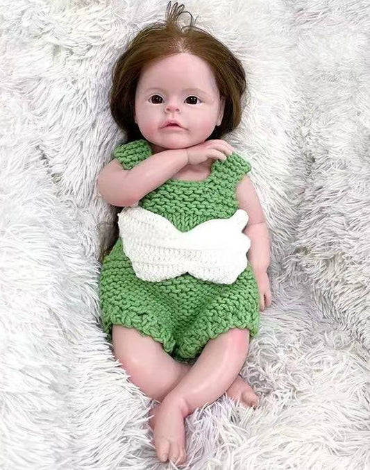 Aimee - 22" Full Silicone Reborn Baby Dolls Weighted Realistic Toddler Girl with 3D Skin Body