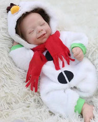 Samson - 16" Full Silicone Reborn Baby Dolls Sleeping Premature Boy with Cute Smile