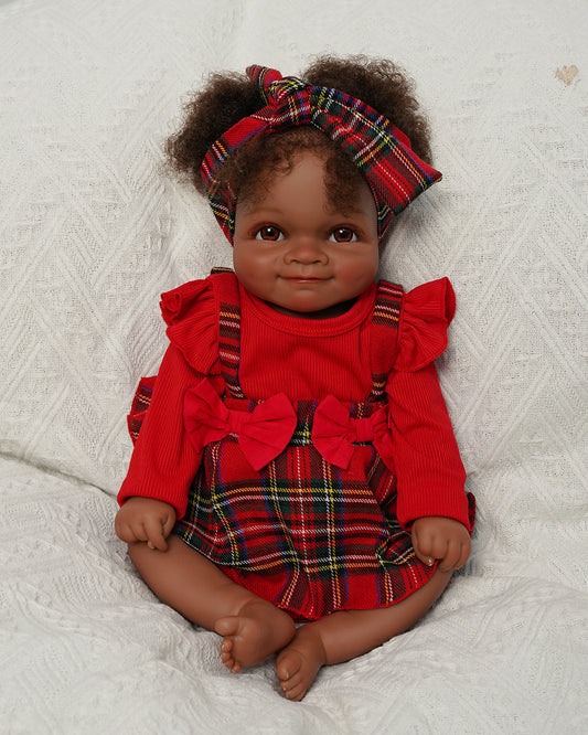 VacosHeart - 20" Reborn Baby Dolls Black with Lifelike Soft Body African American Realistic-Newborn Girl