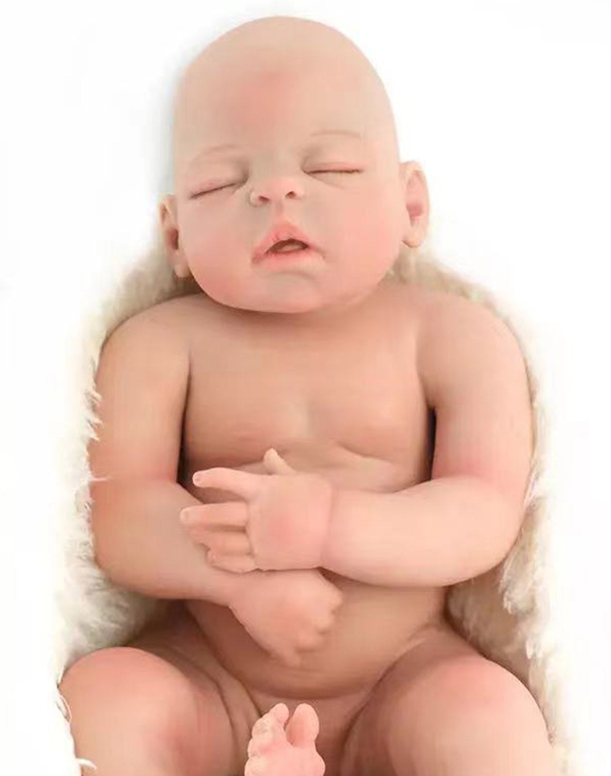 Hebbe - 22" Full Silicone Reborn Baby Dolls Lifelike Platinum Silicone Toddler Girl with Sweet Sleeping Face