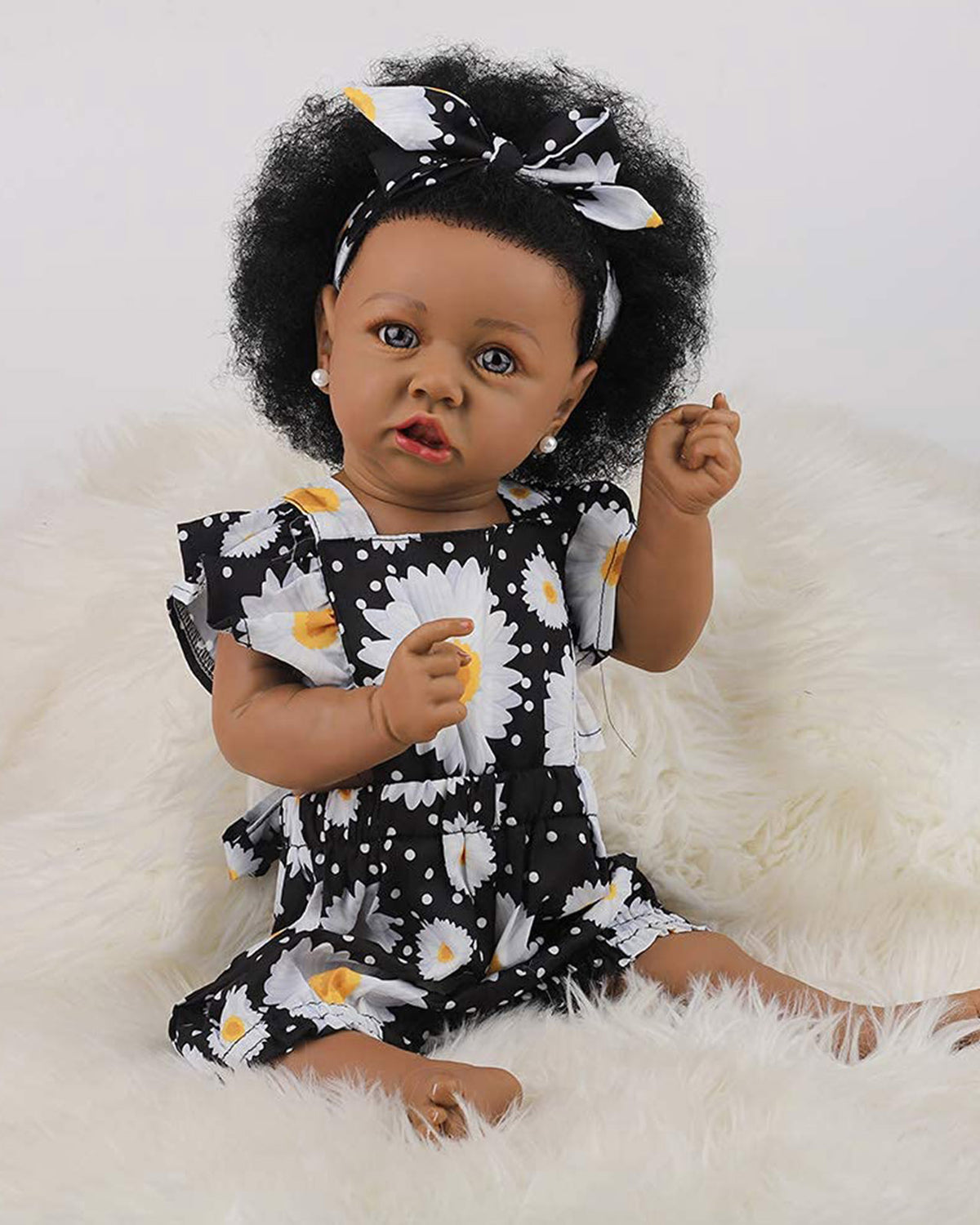 Irma - 20" Reborn Baby Dolls Cute African American Newborn Girl with Soft Body