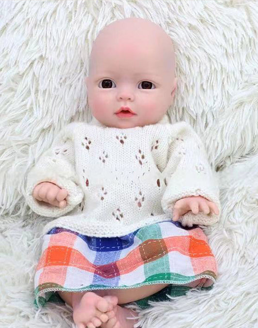 Ollie - 13" Reborn Baby Dolls Flexible Waterproof Full Solid Silicone Premature Girl