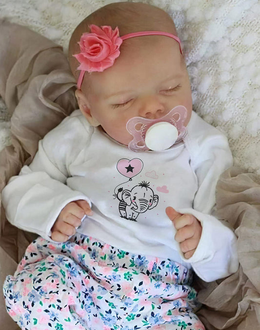 Pauline - 18" Reborn Baby Dolls ELively Newborn Girl with Plump Cheeks