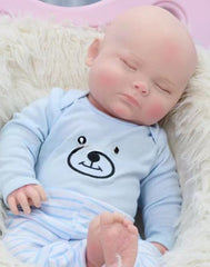 Hedy - 18" Full Silicone Reborn Baby Dolls Sleeping Gentle Newborn Girl with Lifelike Skin Texture