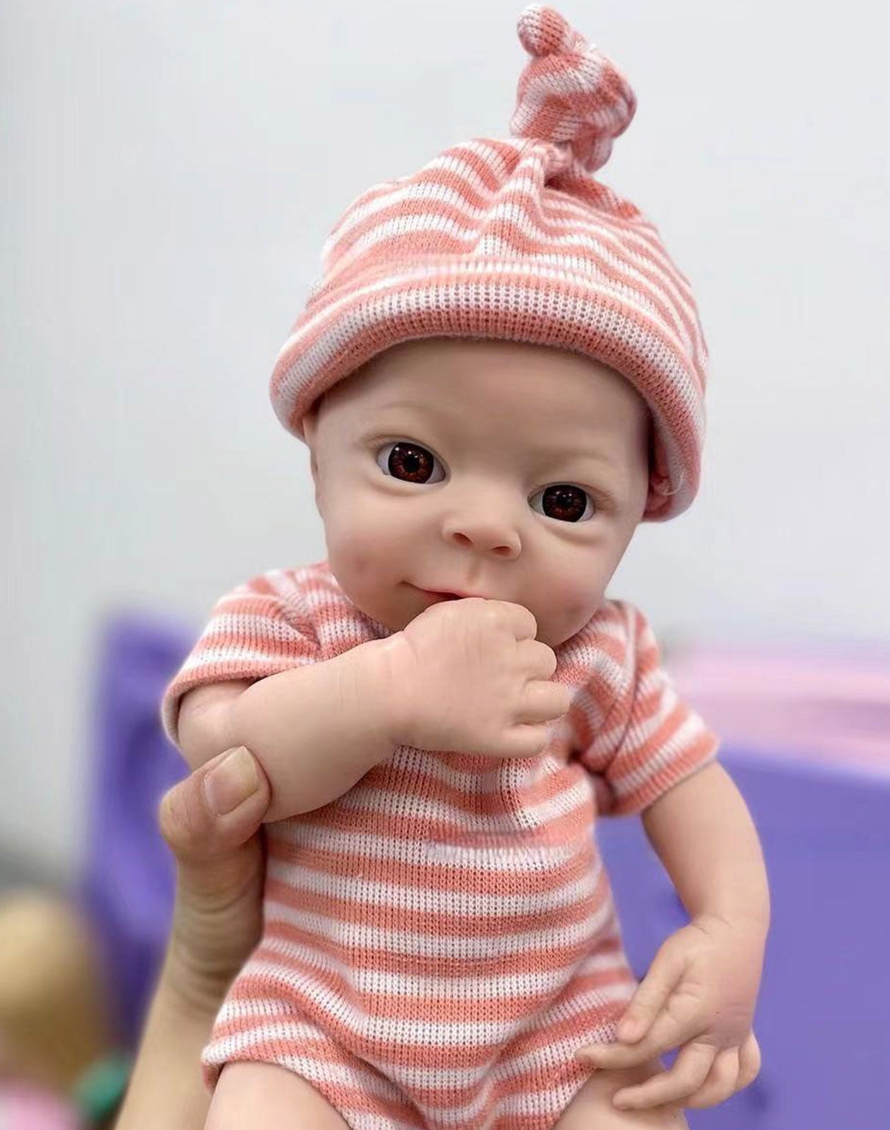 Hank - 13" Solid Platinum Liquid Full Silicone Reborn Baby Boy Doll with Extremely Flexible Body