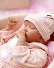 Flavia - 18" Reborn Baby Dolls Gently Parts Their Lips Newborn Girl and Immersed in the Realm of Dreams