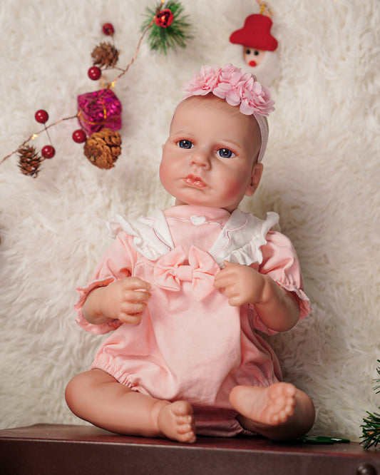 Kimberley - 20" Reborn Baby Dolls Lovely Awake Newborn Girl with Hand-painted Hair