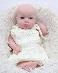 Frederica - 18" Solid Platinum Silicone Reborn Baby Dolls Sleeping Cute Newborn Girl With 3D Skin Veins Visible