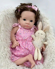 Tara - 18" Full Silicone Reborn Baby Dolls Soft Weighted Body Newborn Girl With Hand-rooted Hair