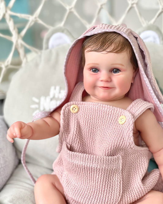 Kama - 20" Reborn Baby Dolls Sweet Smile Newborn Girl with Realistic Soft Feeling