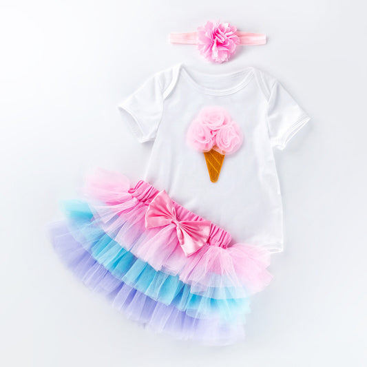 (Buy 1 get 1 at 50% off) Layered Chiffon Skirt set for 24" Reborn Baby Dolls