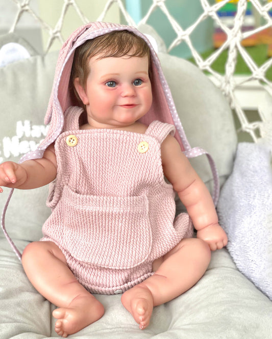 Kama - 20" Reborn Baby Dolls Sweet Smile Newborn Girl with Realistic Soft Feeling