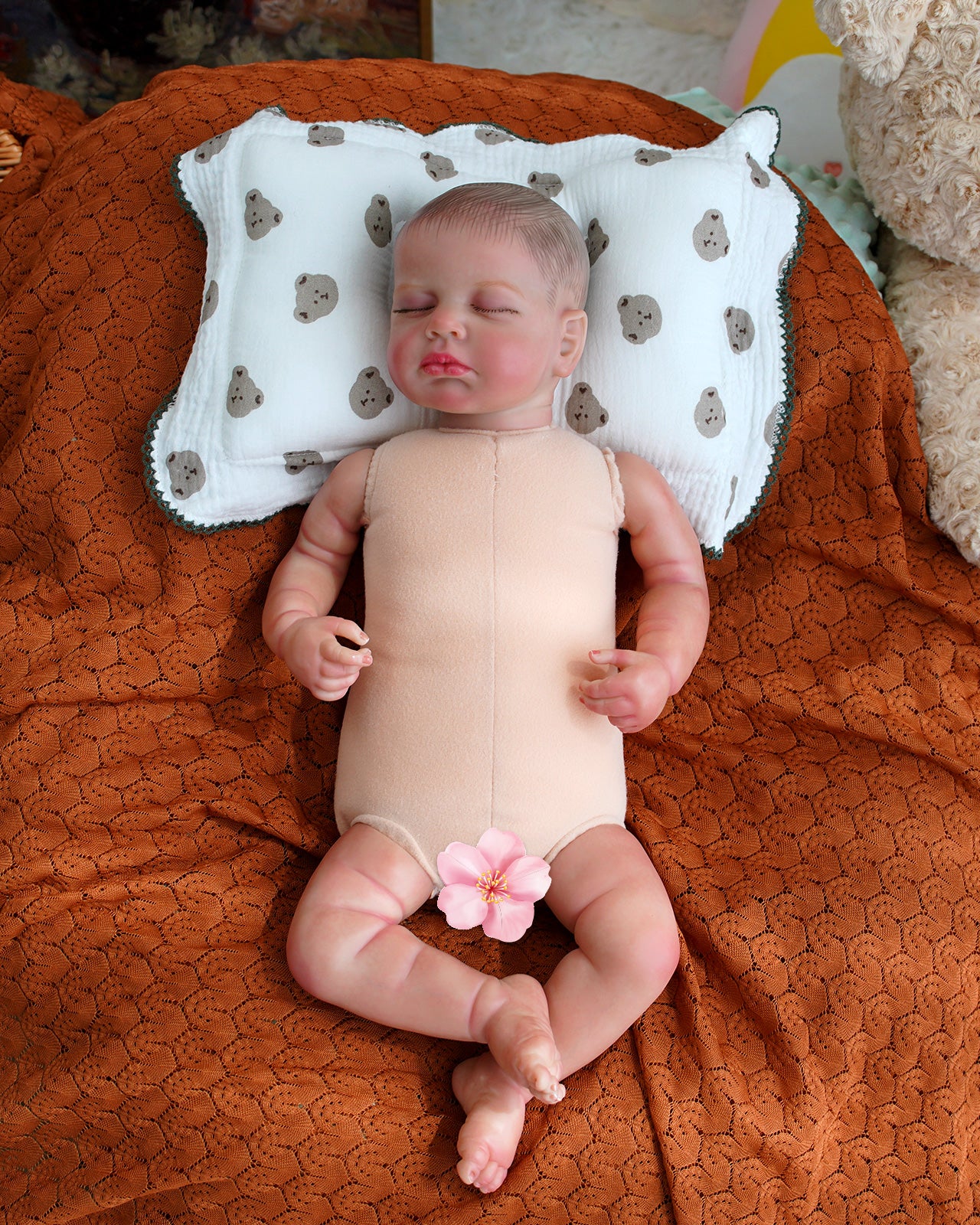 Monica - 20" Reborn Baby Dolls Realistic Soft Silicone Vinyl Newborn Girl With Sleeping Eyes