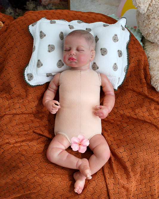 Monica - 20" Reborn Baby Dolls Realistic Soft Silicone Vinyl Newborn Girl with Sleeping Eyes