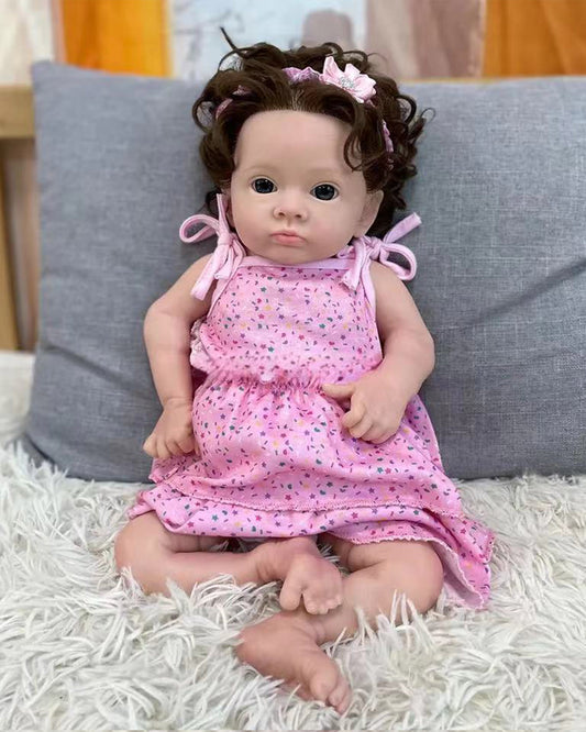 Tara - 18" Full Silicone Reborn Baby Dolls Soft Weighted Body Newborn Girl With Hand-rooted Hair