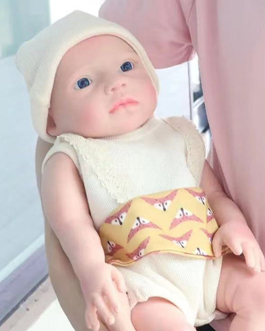 Elaine- 18" Full Silicone Reborn Baby Dolls Extremely Flexible Newborn Girl with Soft Touch