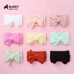 (Buy 1 get 1 at 50% off) Baby Headbands Soft Nylon Hairbands with Bows Girls Hair Accessories for Reborn Baby Dolls