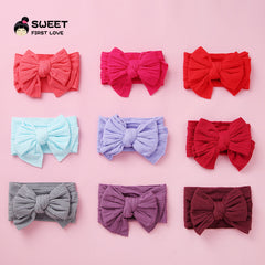 (Buy 1 get 1 at 50% off) Baby Headbands Soft Nylon Hairbands with Bows Girls Hair Accessories for Reborn Baby Dolls