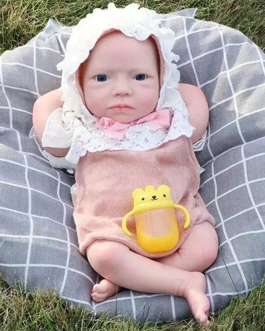 Dreamly - 18" Full Silicone Reborn Baby Dolls Waterproof Newborn Girl with Realistic Belly Button