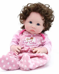 Maddy - 18" Full Silicone Reborn Baby Dolls Soft Chubby Newborn Girl with Handmade Lifelike Painted