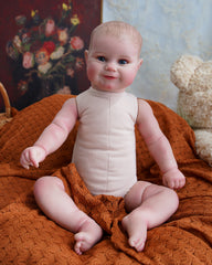 Hortensia - 24" Reborn Baby Dolls Lifelike Smile Toddlers Girl with Soft Weighted Cloth Body