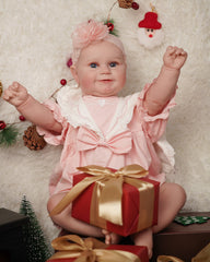 Wallis - 24" Reborn Baby Dolls Cute Chubby Toddlers Girl with Enchanting Innocent Expression