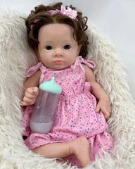 Tara - 18" Full Silicone Reborn Baby Dolls Soft Weighted Body Newborn Girl With Hand-rooted Hair
